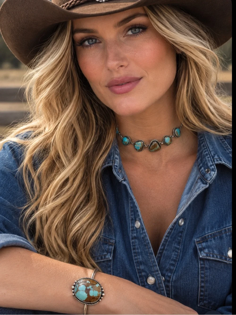 Custom Mine 8 Turquoise & Sterling Silver Choker Necklace